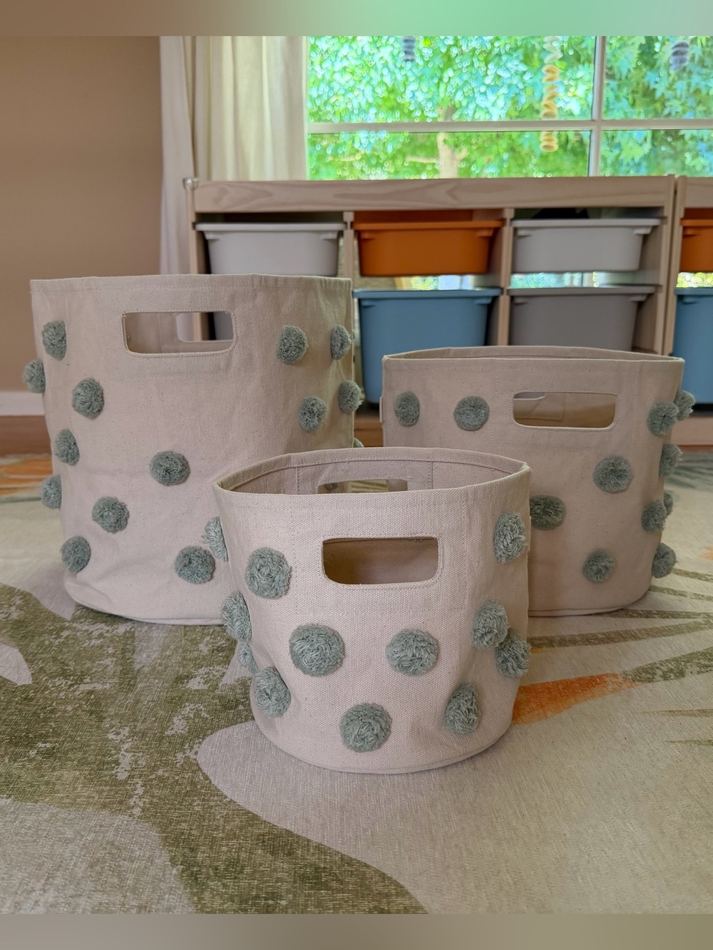Pehr Pom Pom Baskets - Sea